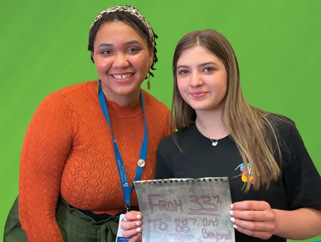 Site Coordinator Amirah Williams and Student Alexis