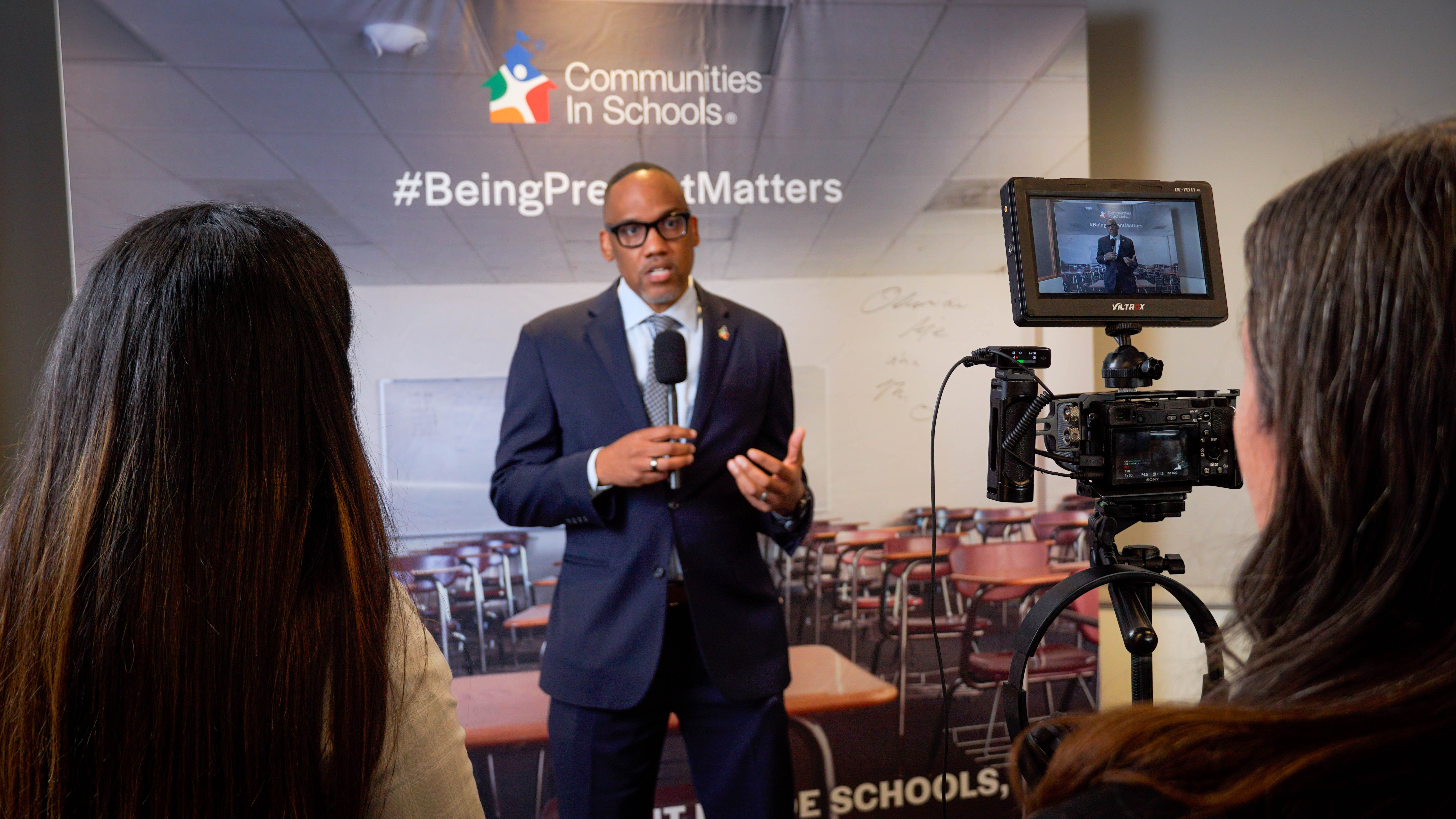 CIS leader being interviewed