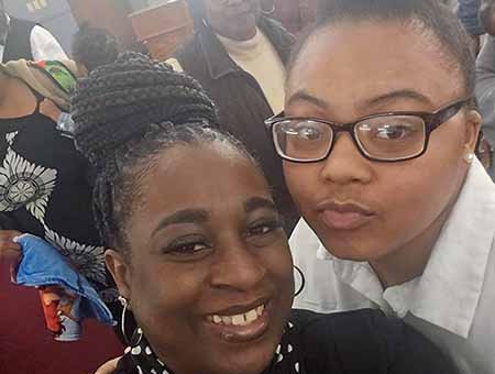 CIS Graduate Sierra with CIS Program Manager Hope